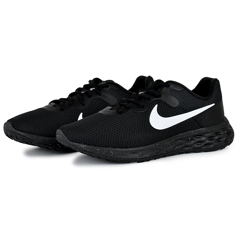 Nike REVOLUTION 6 Cushioning Breathable Lightweight Low top Running Shoes Unisex Black