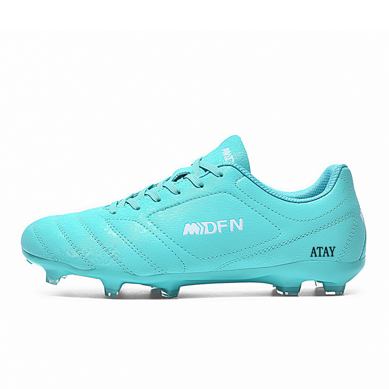 ATAY Slip Resistant Abrasion Resistant Slip Resistant Abrasion Resistant Soccer Shoes Unisex Aqua