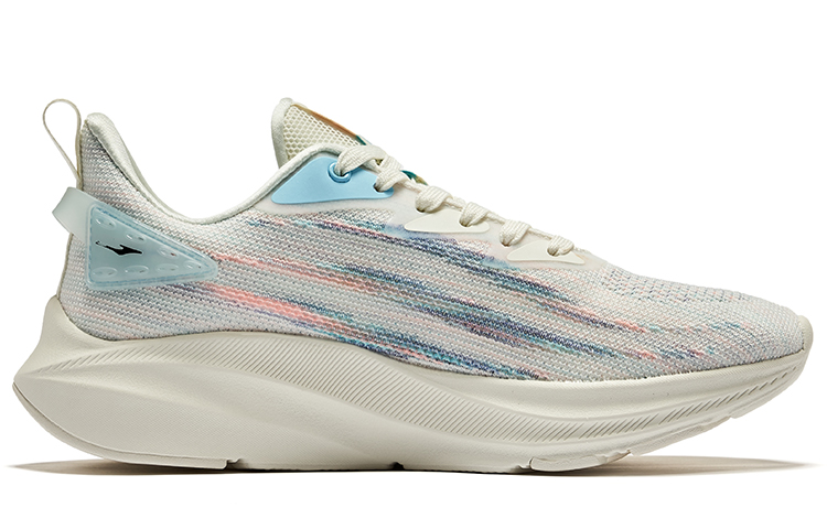 Erke Cushioning Abrasion Resistant Breathable Low top Running Shoes Women’s Ivory White Lake Blue