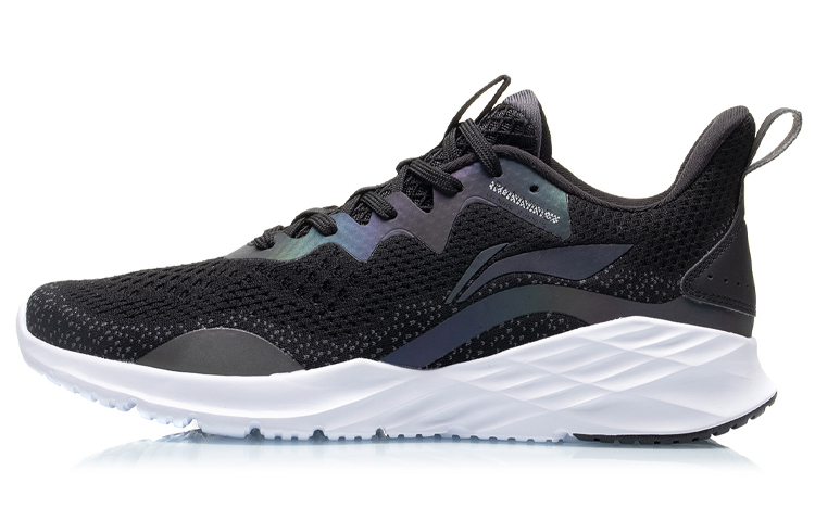 Li Ning Cushioning Low top Running Shoes Unisex Standard Black