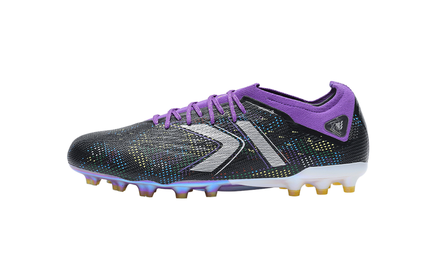 KELME Cushioning Abrasion Resistant Rebound Soccer Shoes Unisex Black Purple
