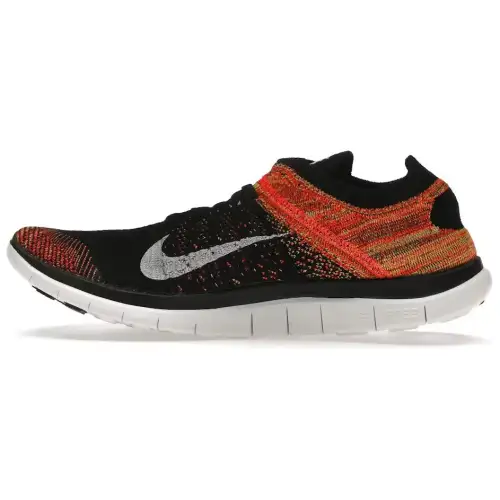 Nike Free Flyknit 4.0 Black Volt Bright Crimson