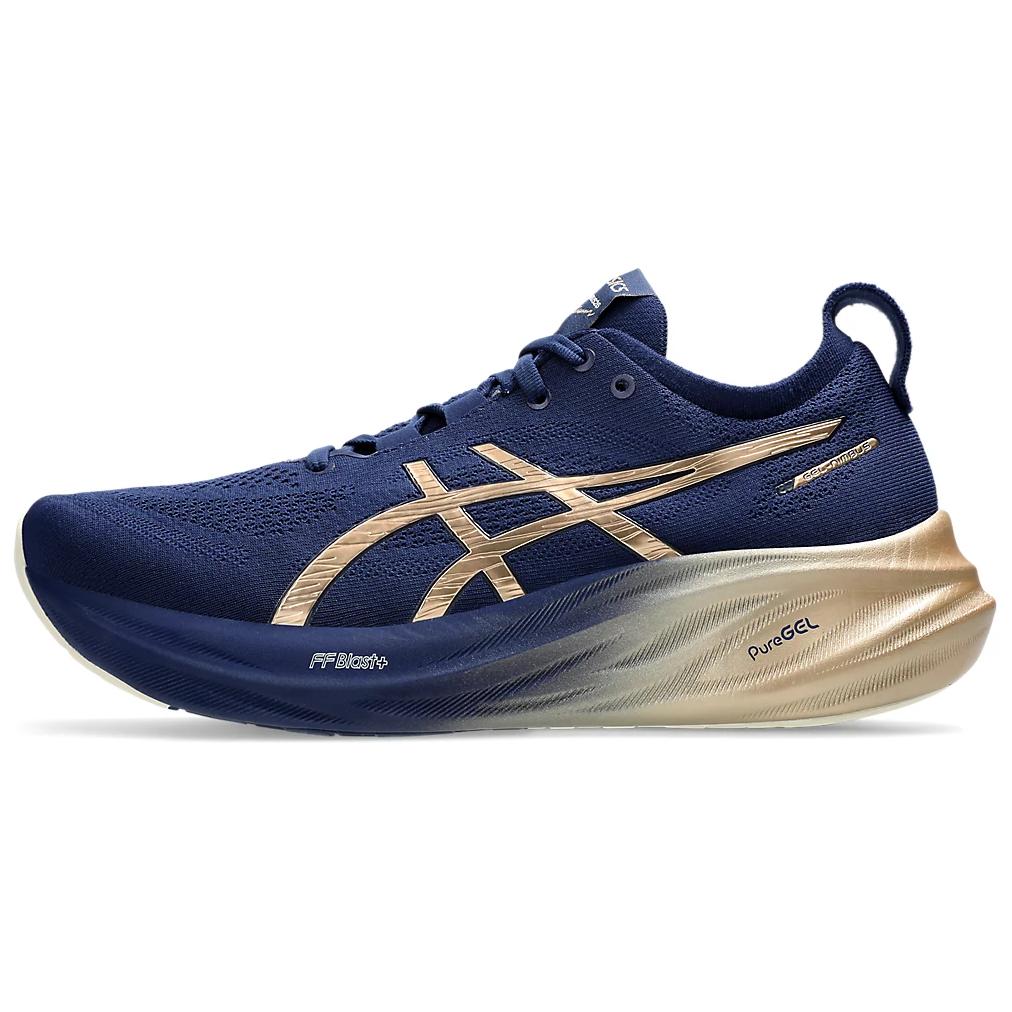 Мужские кроссовки ASICS GEL-Nimbus 26 (сине-золотые)