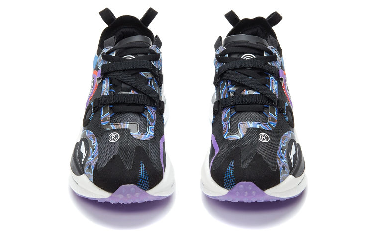 Li Ning Shadow CRC Running Shoes Women’s Low Top Black/Fluorescent Grape Purple