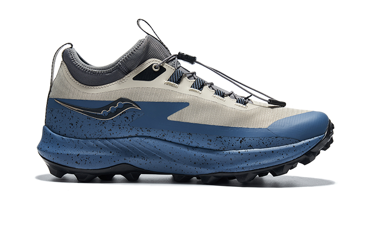 Saucony Peregrine 13 Falcon 13 Lace Up Slip Resistant Low top Trail Running Shoes Men’s Beige Blue