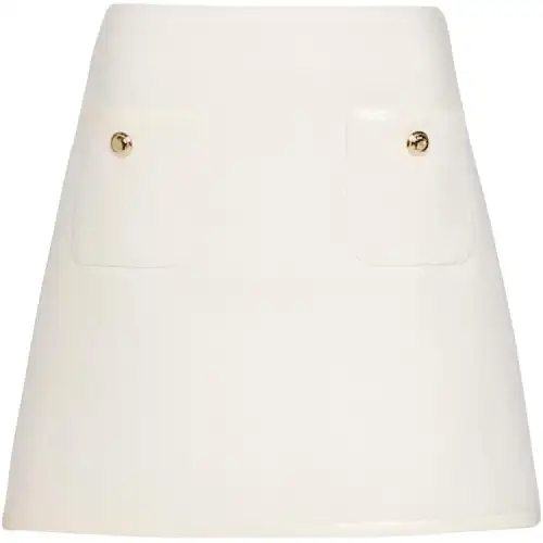 MIU MIU Casual Short Skirts Women's Ivory White