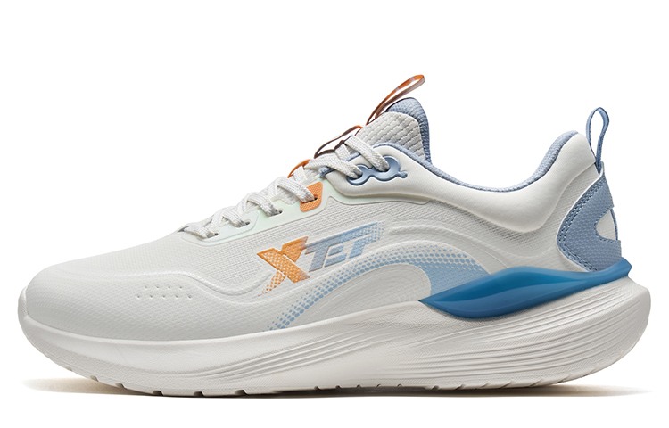 XTEP Cloud 3.0 Cushioning Slip Resistant Abrasion Resistant Lightweight Low top Casual Running Shoes Men’s White Blue