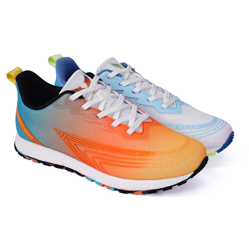 IFXRN Running Shoes Unisex Right Orange Red Blue White Left Blue White