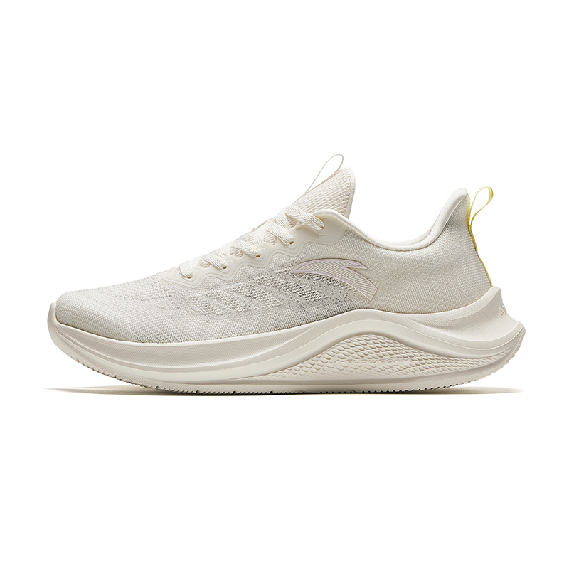 Anta Wander Cushioning Abrasion Resistant Breathable Lightweight Low top Casual Running Shoes Women’s Beige