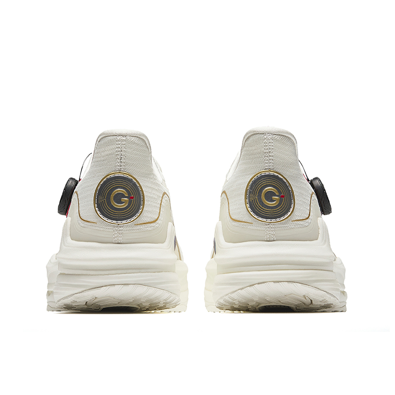 Anta Champion All Weather Collection Fabric Cushioning Slip Resistant Low top Running Shoes Men’s Ivory White