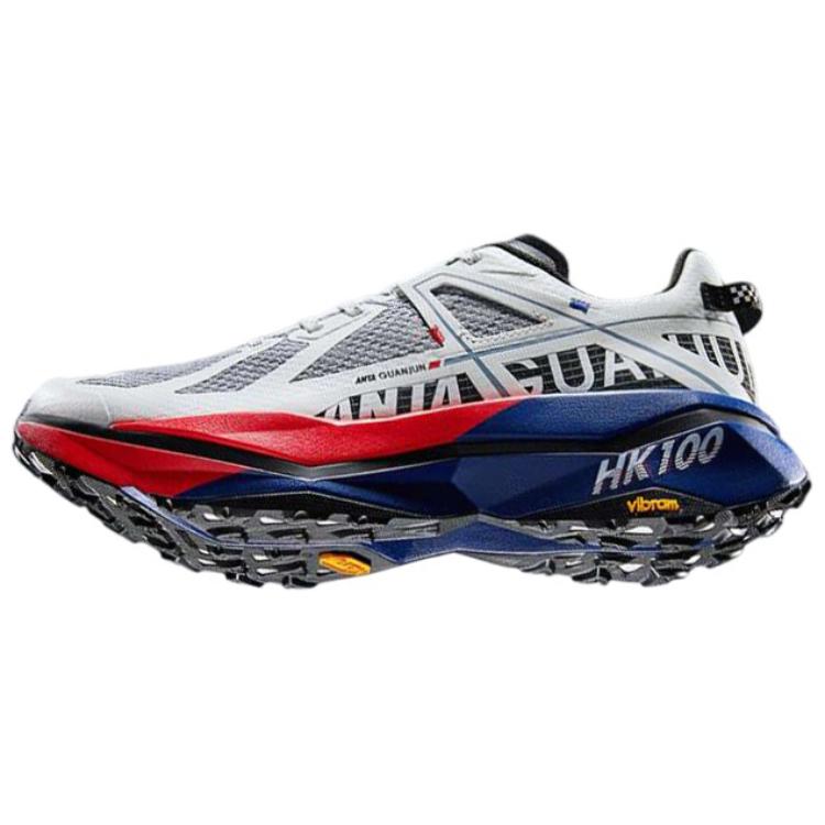 Anta Cushioning, Wear Resistant Low top Running Shoes Women’s White Blue Red