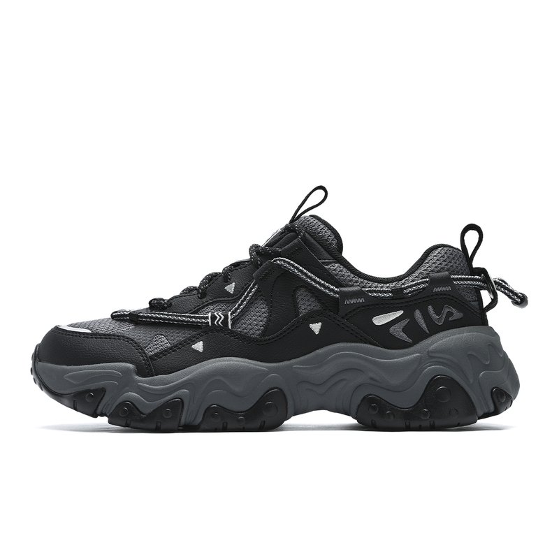 FILA FLUID 5 Abrasion Resistant Low top Running Shoes Women's Black Gray