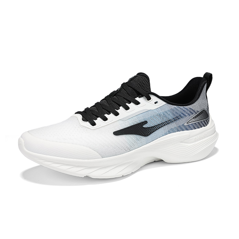 Erke Cushioning Breathable Lightweight Low top Casual Running Shoes Men’s Microcrystal White Summer Cicada Blue