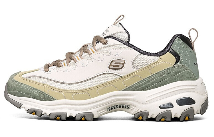 Skechers Skechers D'LITES 1.0 Panda Shoes Milk Tea Bear Thick Sole Sports Comfort Lifestyle Shoes Women's Olive Color