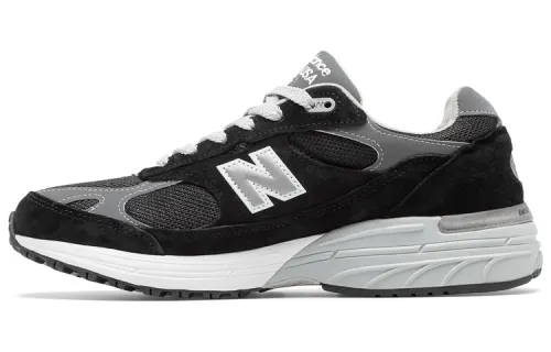 New Balance NB 993 Lightweight, simple, wear-resistant, breathable leather, low-top, casual urban commuting running shoes, men's black