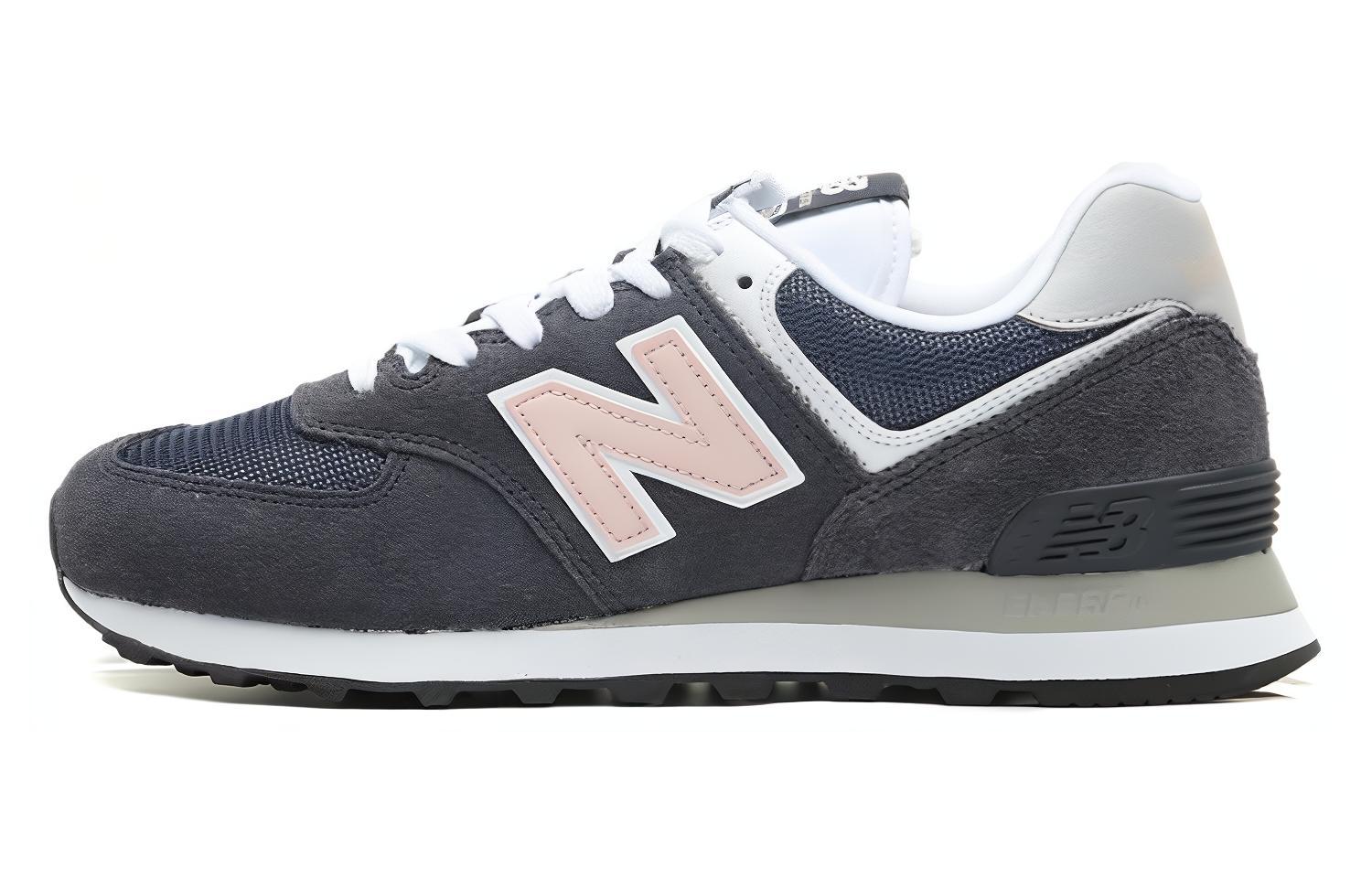 New Balance NB 574 Comfortable Retro Versatile Low-top Casual Running Shoes Women's Blue Pink