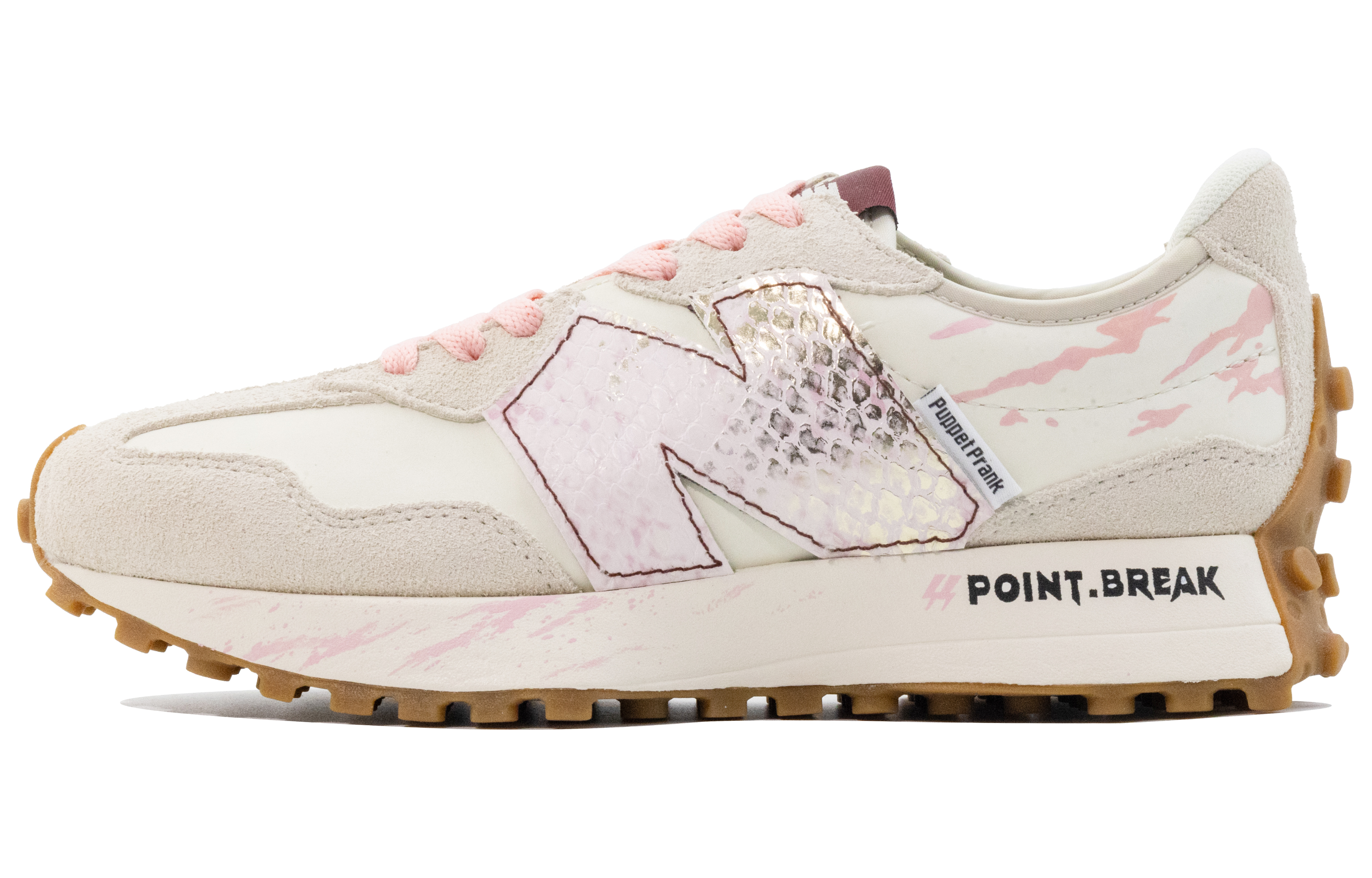 New Balance NB 327 Textile, Synthetic Leather Abrasion Resistant Coverage Low top Running Shoes Women’s White Gray