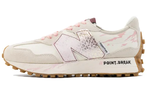 New Balance NB 327 Textile, Synthetic Leather Abrasion Resistant Coverage Low top Running Shoes Women's White Gray