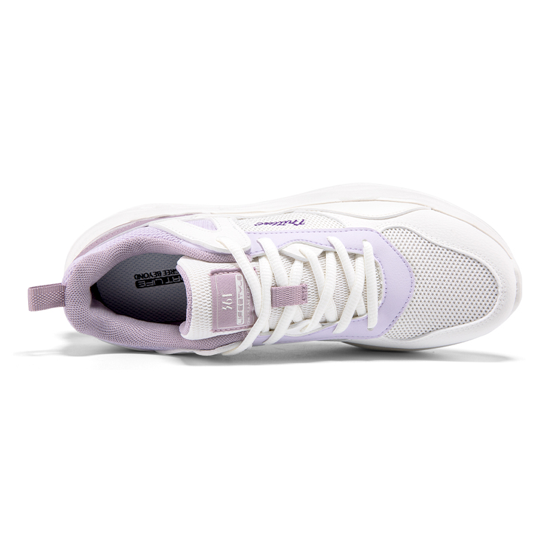 361° Cushioning Slip Resistant Low top Casual Running Shoes Women’s White Purple
