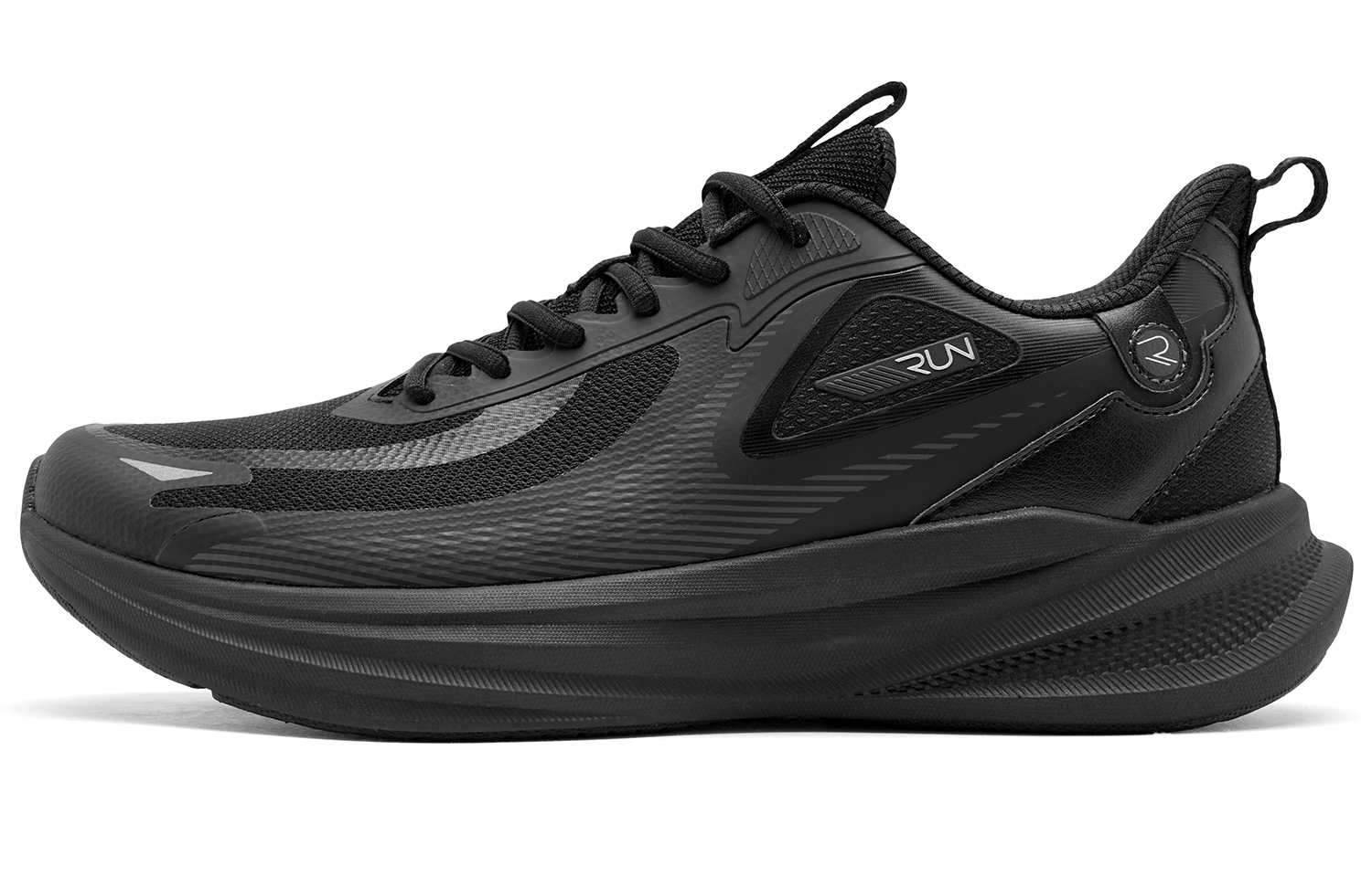 QIAODAN Comfort Elastic 2.0 Running Shoes Men’s Low Top Black/Lightning Gray