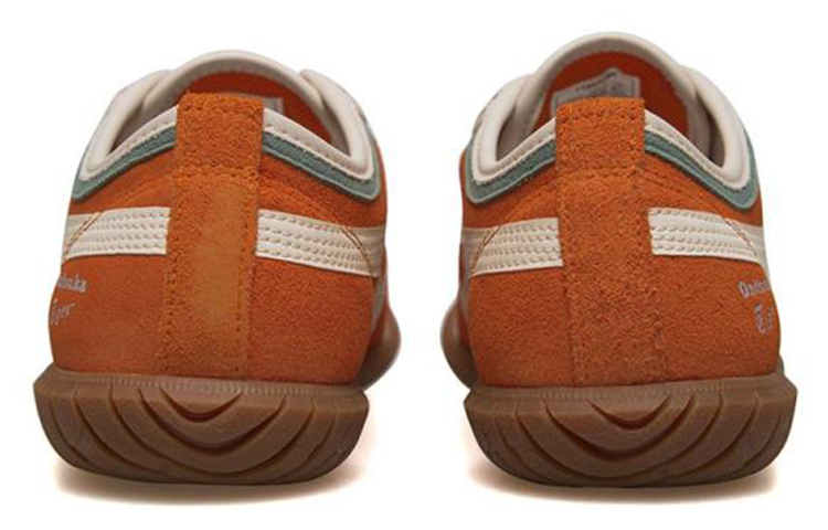 Onitsuka Tiger Tsunahiki Cow Leather, Synthetic Leather Abrasion Resistant Low top Casual Running Shoes Unisex Orange