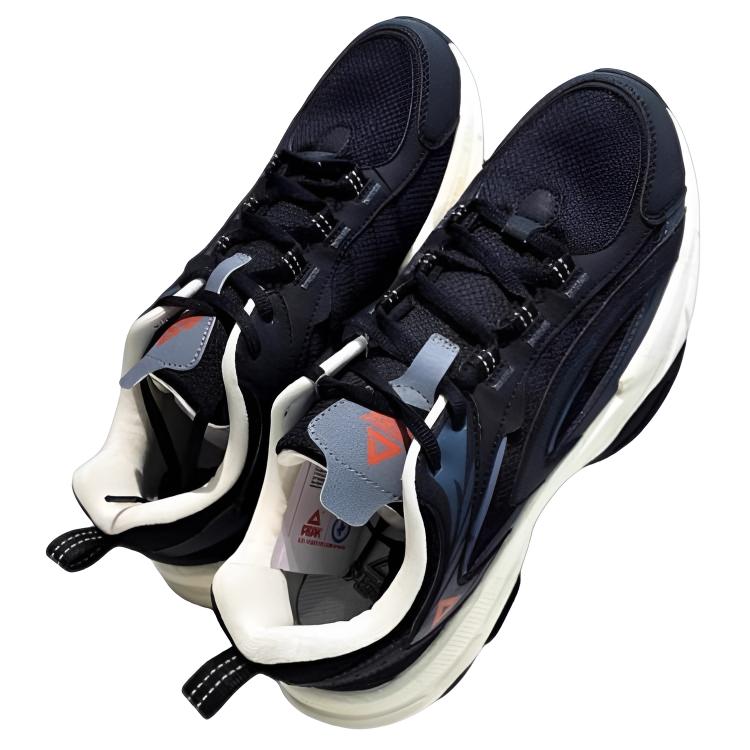 PEAK Cushioning Abrasion Resistant Cushioning, Wear Resistant Low top Running Shoes Men’s Black