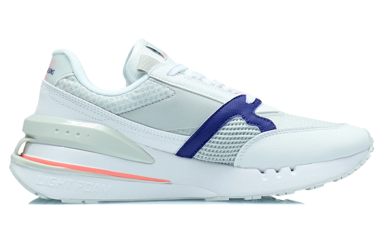 Li Ning 001 Cushioning Rebound Low top Running Shoes Women’s White Gray Blue