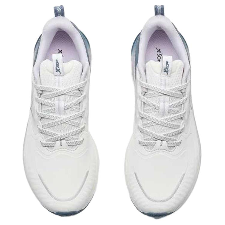 XTEP Cushioning Abrasion Resistant Slip Resistant Low top Casual Running Shoes Women’s White Blue