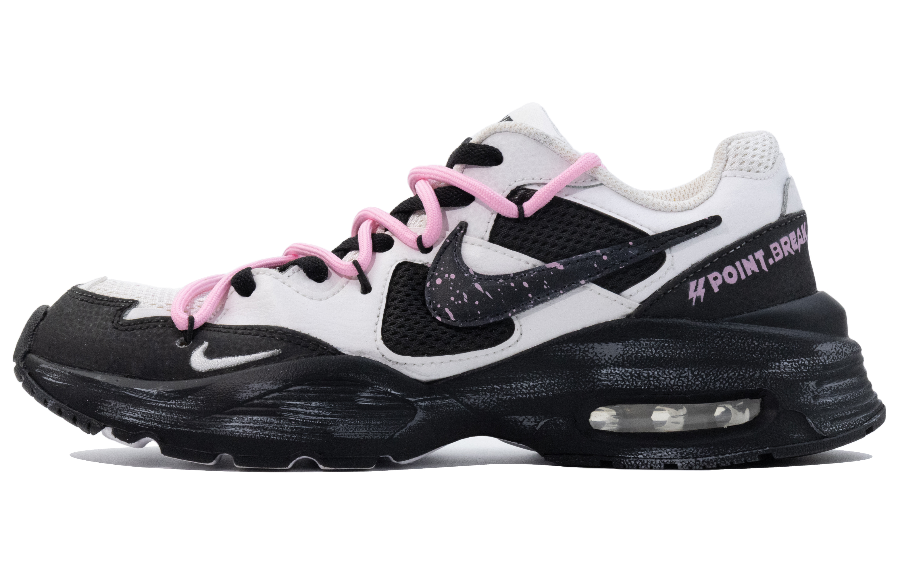 Nike Air Max Fusion Cushioning Low top Casual Running Shoes Women’s Black White