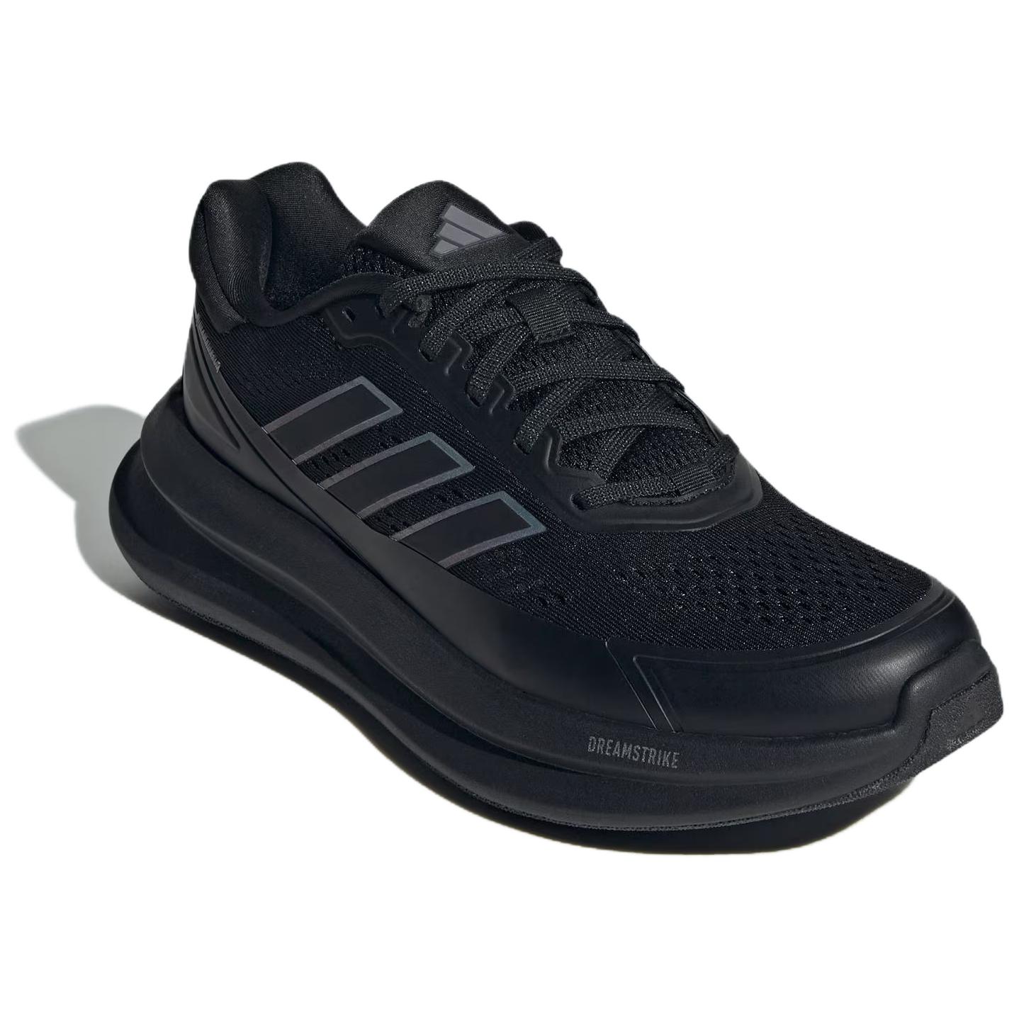 Adidas NOVAWAVE PU, Textile, Synthetic Leather Low top Casual Running Shoes Men’s Black