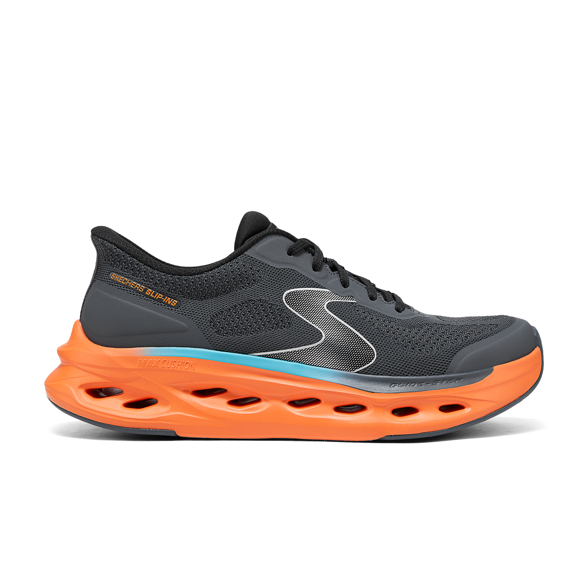 Skechers MEN’S GO Comfortable Slip Resistant Abrasion Resistant Low top Casual Running Shoes Men’s Black Orange