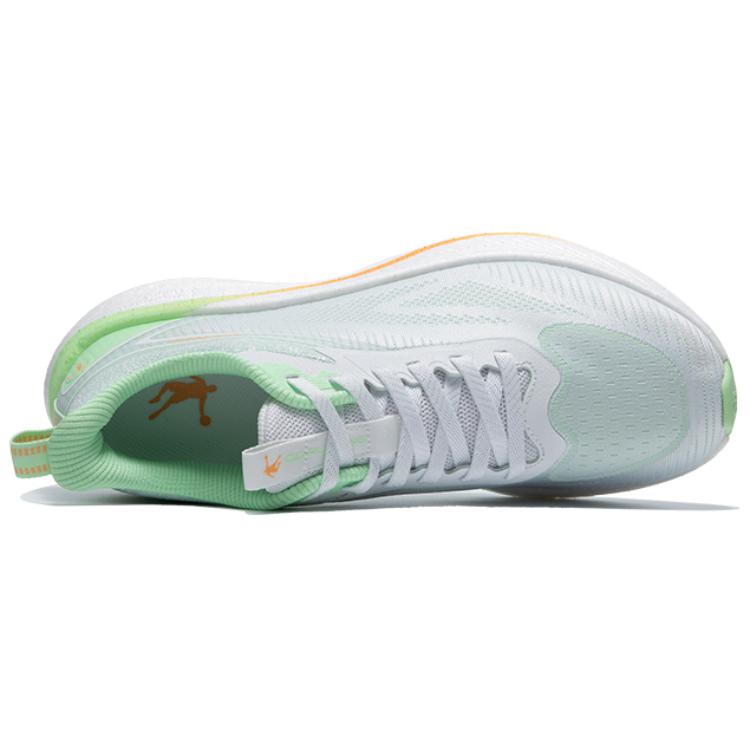 QIAODAN Light Speed 4.0 PLUS Running Shoes Men’s Low Top Jordan White/Ice Stage Green