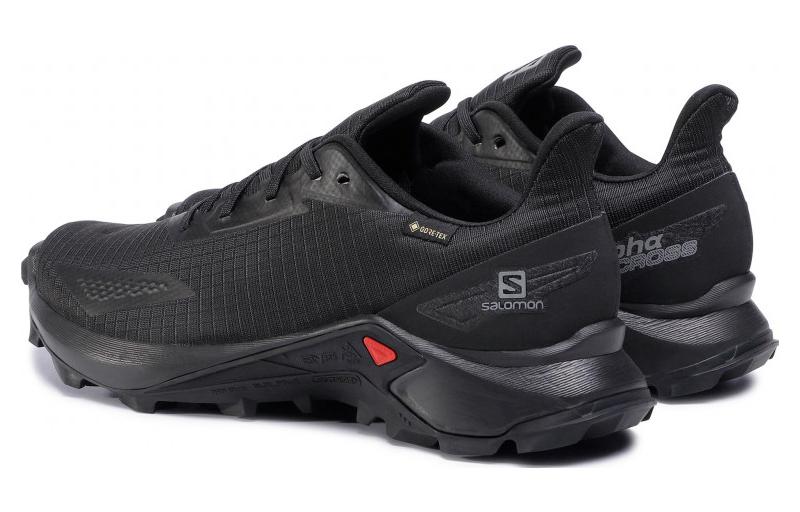 SALOMON ALPHACROSS Fabric Abrasion Resistant Breathable Low top Running Shoes Men’s Black