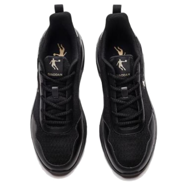 QIAODAN Cushioning Breathable Lightweight Low top Running Shoes Men’s Black Gold