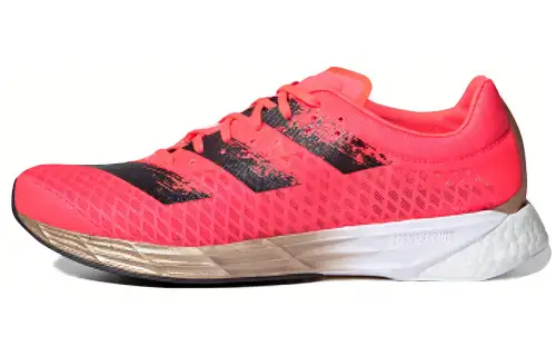 Adidas Adizero Pro comfortable sports mesh fabric shock-absorbing anti-slip low-top marathon running shoes men's pink and black