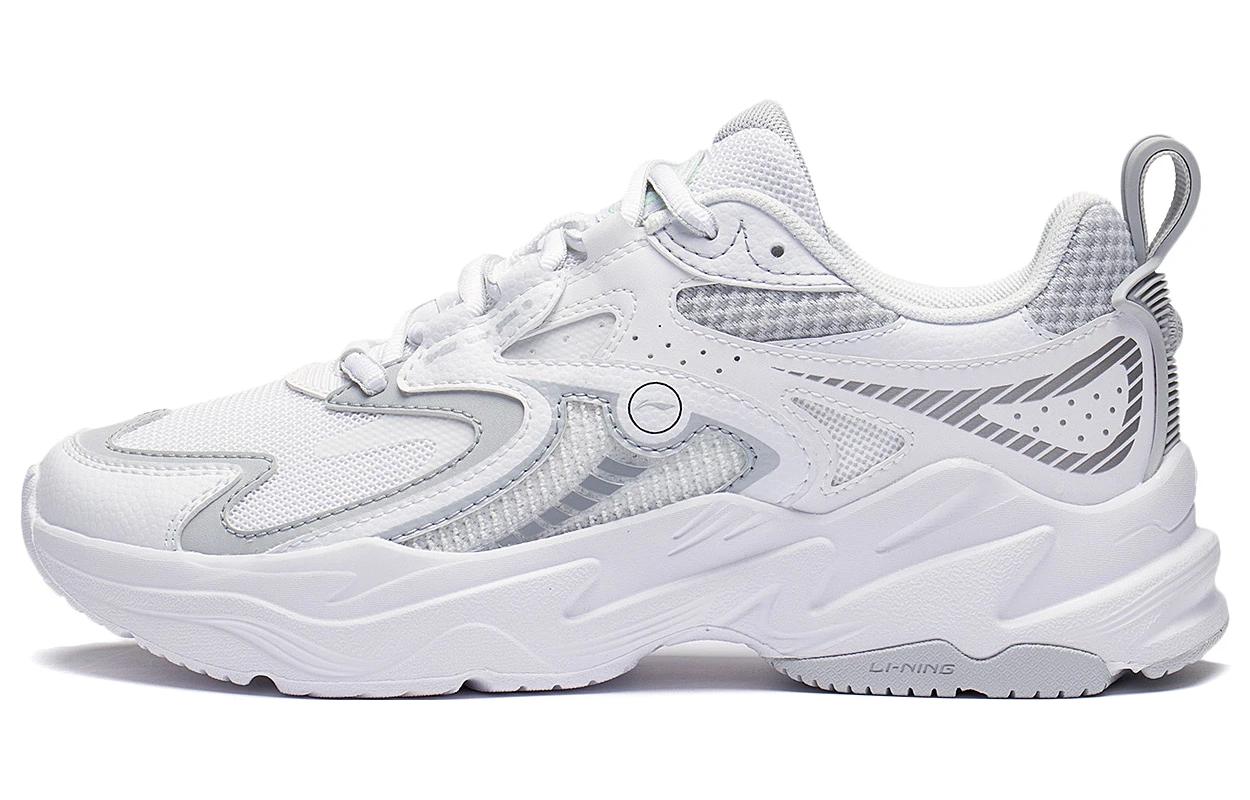 Li Ning Comfortable Textile, Synthetic Leather Cushioning Slip Resistant Abrasion Resistant Low top Running Shoes
