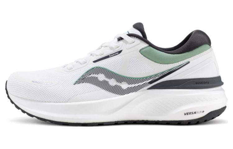 Saucony Slip Resistant Abrasion Resistant Low top Training Running Shoes Men’s White Black Green