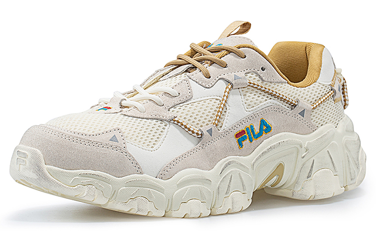 Женские кроссовки Fila FUSION Fluid (серо-бело-желтый) — фото 2