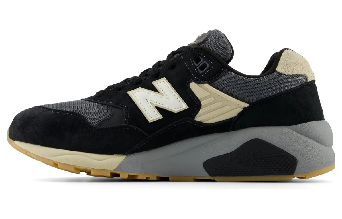 New Balance NB 580 Comfortable Abrasion Resistant Breathable Low top Casual Running Shoes Men's Black Blue