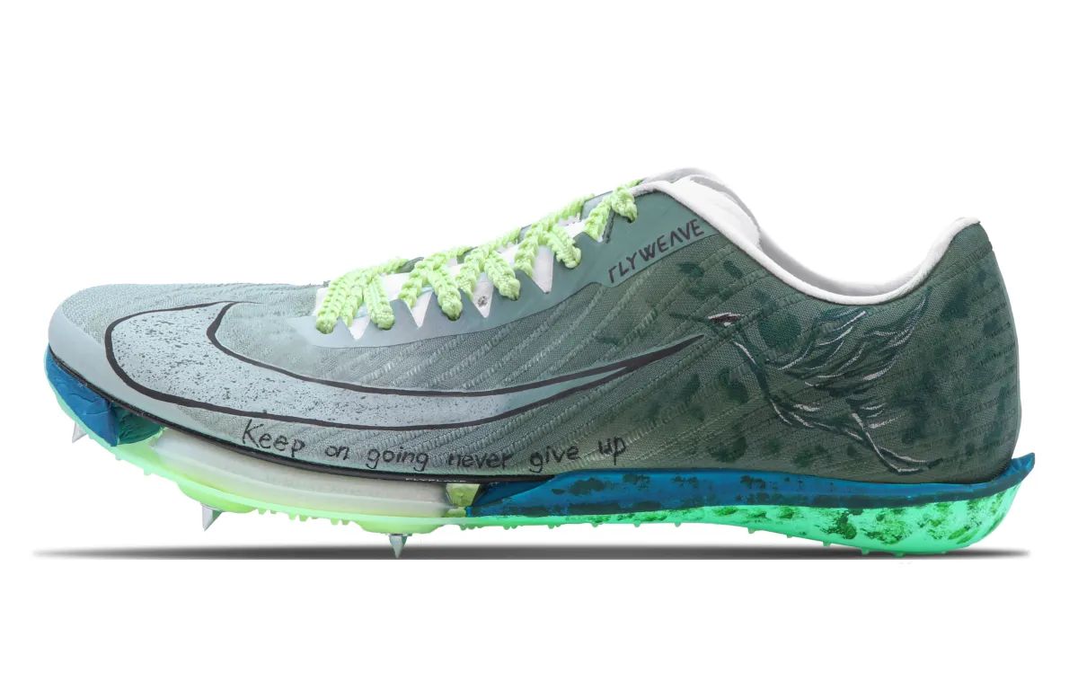 Nike Maxfly Slip Resistant Abrasion Resistant Low top Running Shoes Men's Green