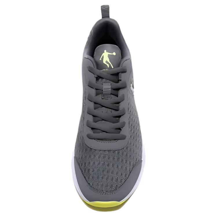 QIAODAN Cushioning Low top Running Shoes Men’s Stone Gray/Bright Yellow