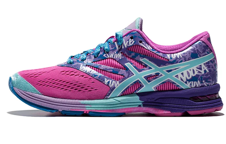 Asics Gel Noosa Tri 10 Abrasion Resistant Low top Running Shoes Women's Purple Blue