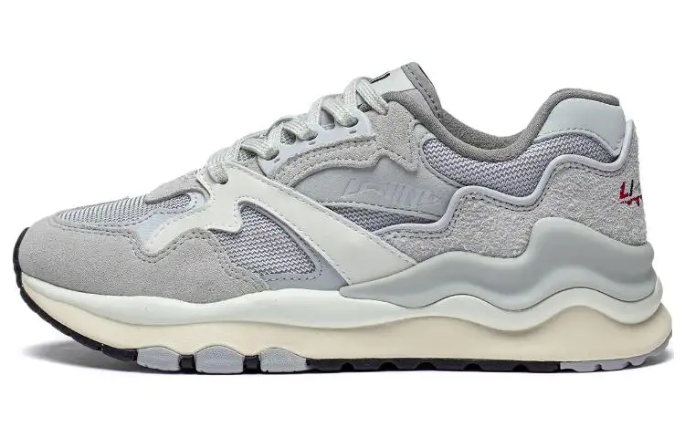 Li Ning 001 Mountains And Seas Slip Resistant Abrasion Resistant Low top Sports Casual Shoes Women's Stone Gray