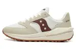 Saucony JAZZ RENEW Anti-Slip Wear-Resistant Breathable Coverage Low-Top Casual Shoes Unisex White Maroon