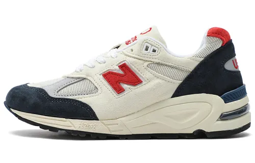 New Balance NB 990 V2 Teddy Made Series Retro Comfortable Sports Wear-Resistant Low-top Casual Urban Commuting Running Shoes Same Style for Men and Women Beige Gray American Made
