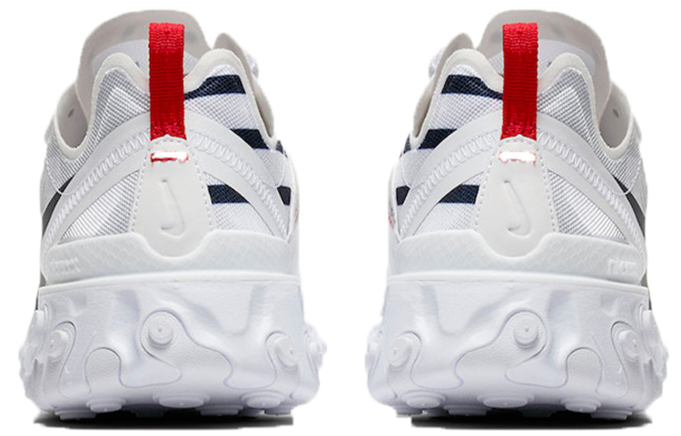 Женские кроссовки Nike React Element 55 Premium (бело-красные) — фото 5