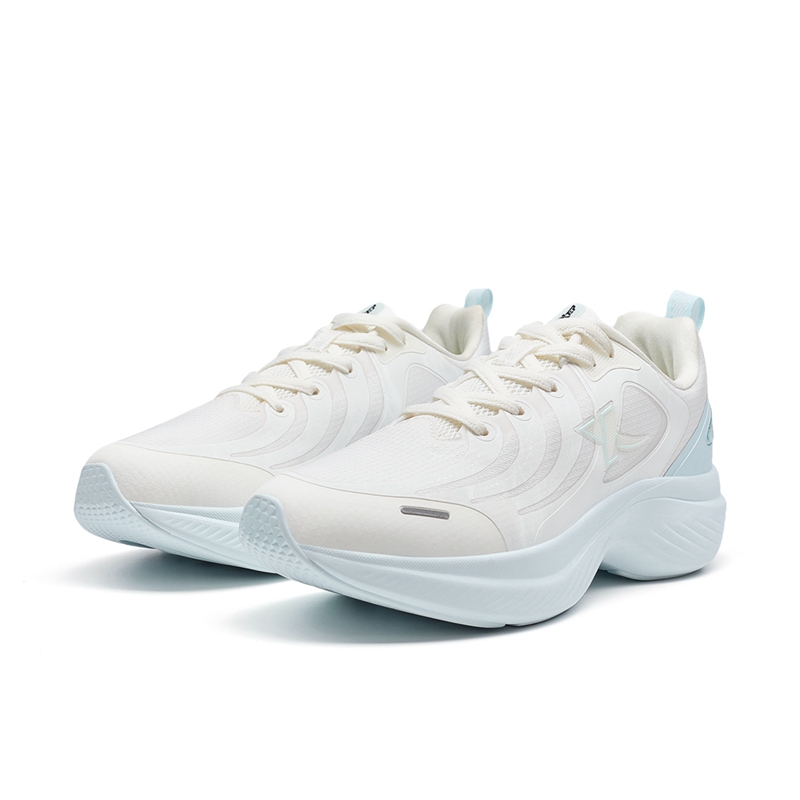 XTEP Slip Resistant Cushioning Low top Casual Running Shoes Women’s White Blue