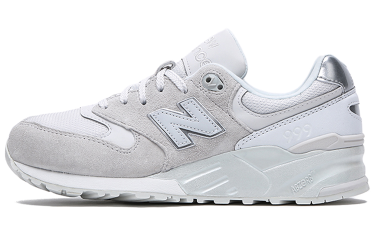 Женские кроссовки New Balance 999 (серебристо-белые)