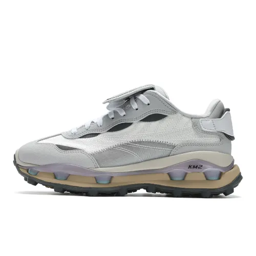 FILA KM2 Comfortable Low top Running Shoes Women's Gray White