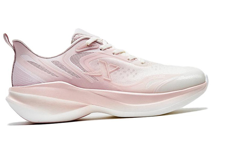 XTEP Lingbi Slip Resistant, Abrasion Resistant, Breathable Low top Running Shoes Women’s Pure Pink